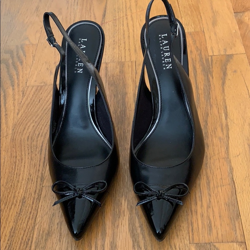 LAUREN Ralph Lauren Black Slingback Heels